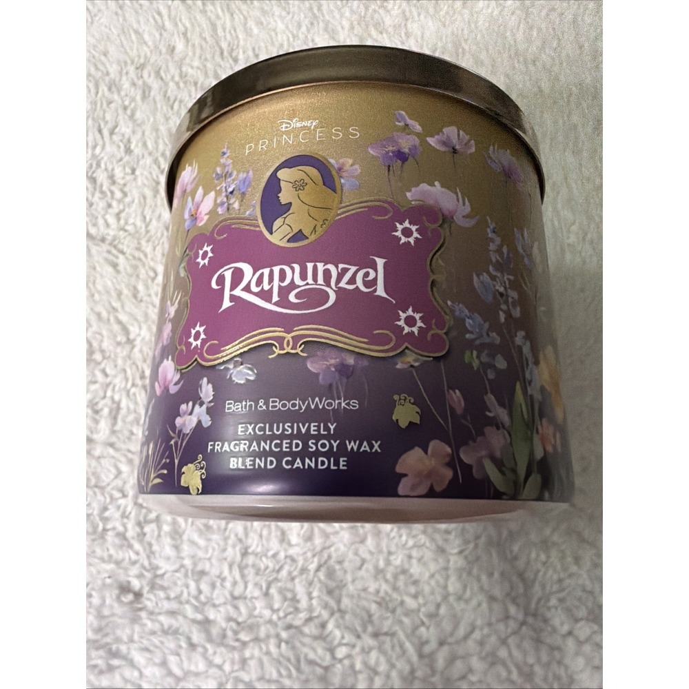 DISNEY PRINCESS RAPUNZEL 3 Wick CANDLE Bath & Body Works Brand New Soy Wax